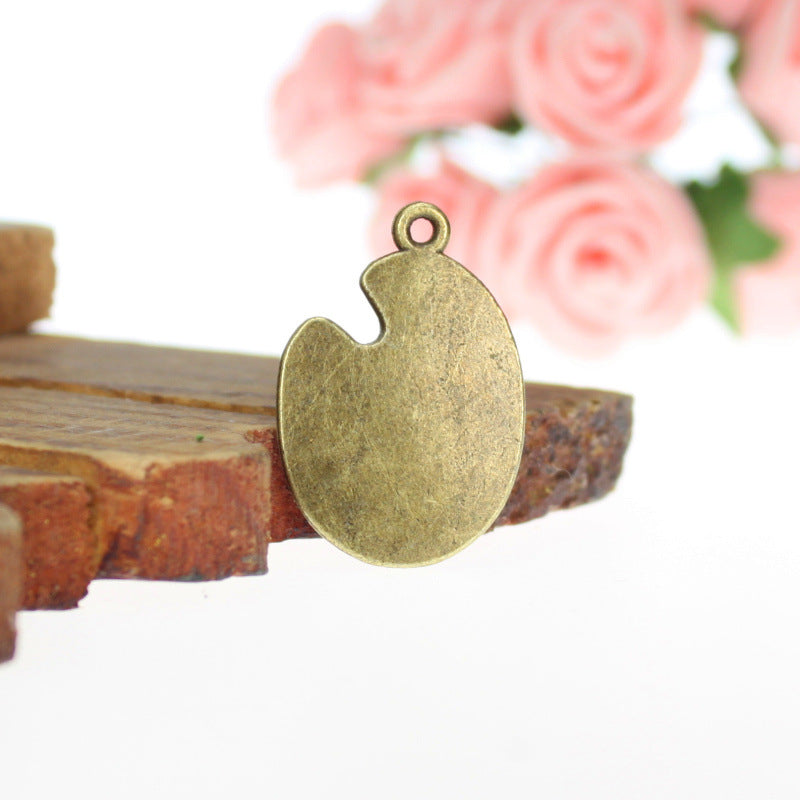 28x19mm Alloy Paint Palette Charm Pendant
