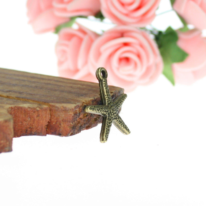 Alloy Starfish Charm Pendant 21x19mm