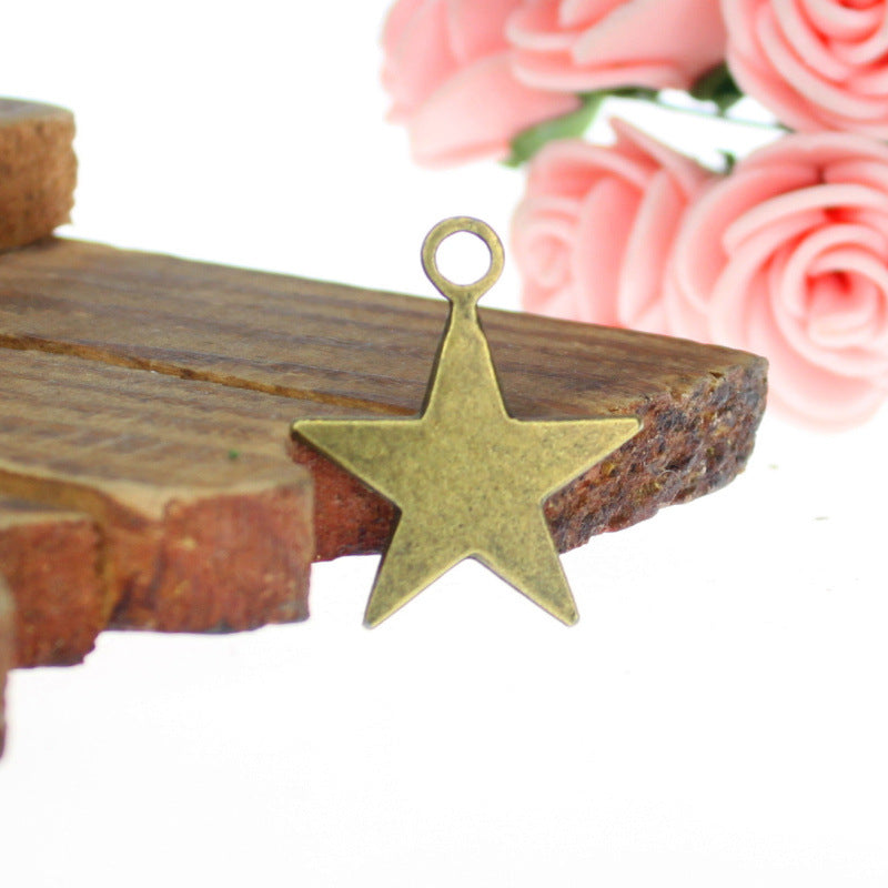 26x22mm Double-Sided Star Alloy Charm Pendant