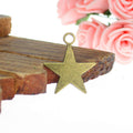 Large Solid Star Metal Charm in 3 Finishes for Jewelry Crafts view 4