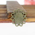 Oval Chain Edge Setting Metal Component in 2 Finishes for Jewelry Making view 4