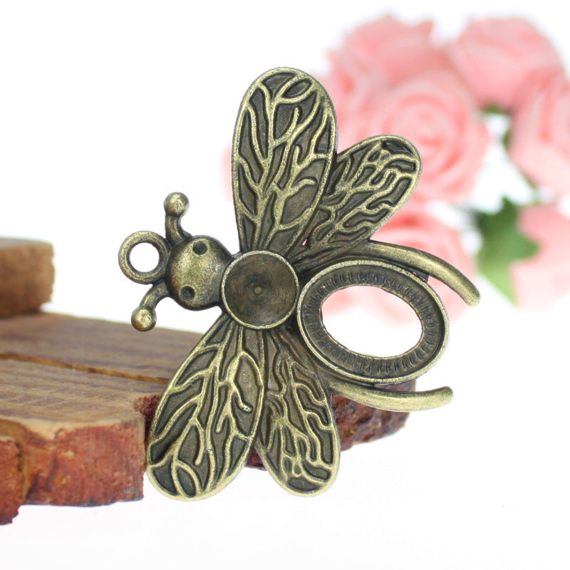 Large Bee Alloy Charm Pendant 50x41mm