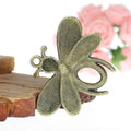 Bee Detailed Metal Charm in 3 Decorative Finishes Component view 3
