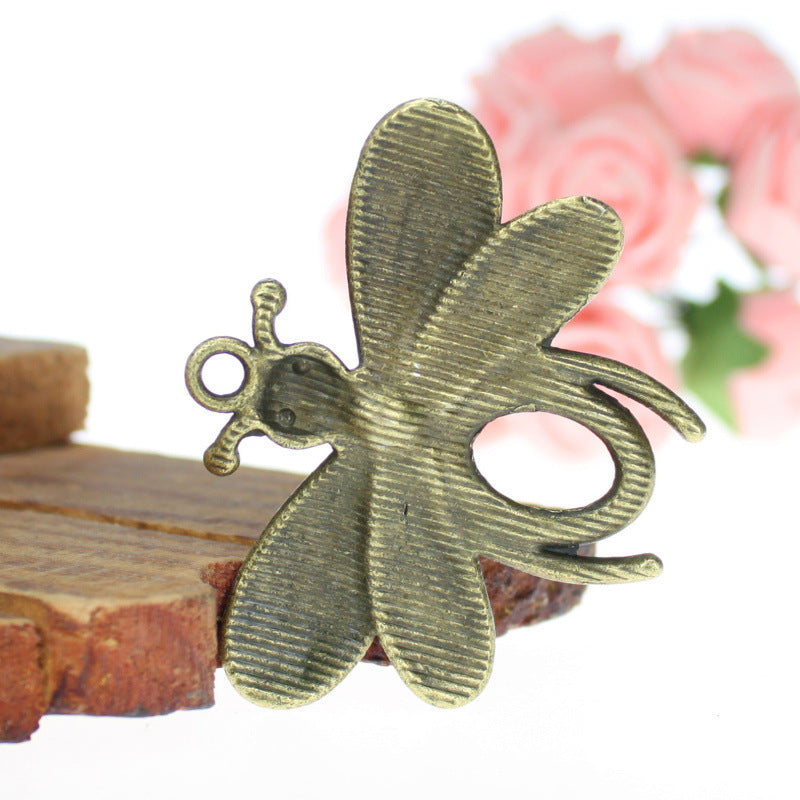 Large Bee Alloy Charm Pendant 50x41mm
