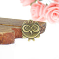 Joined Twin Owl Metal Charm with Three Finish Options view 2