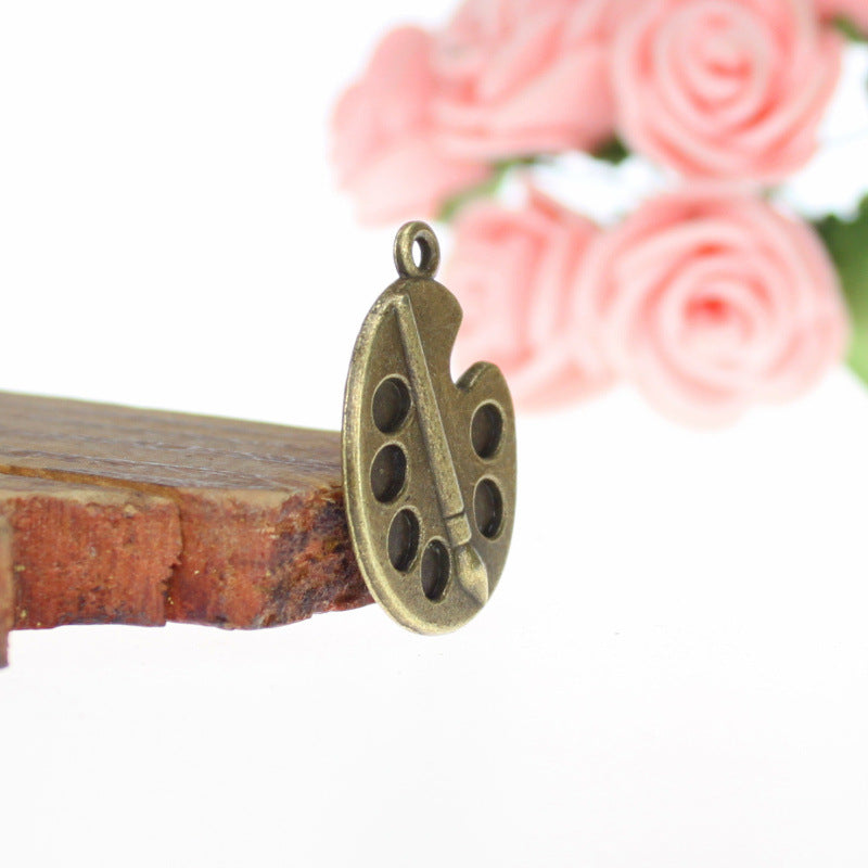 28x19mm Alloy Paint Palette Charm Pendant