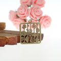 Square Undersea Scene Alloy Charm in 3 Metal Finishes view 3