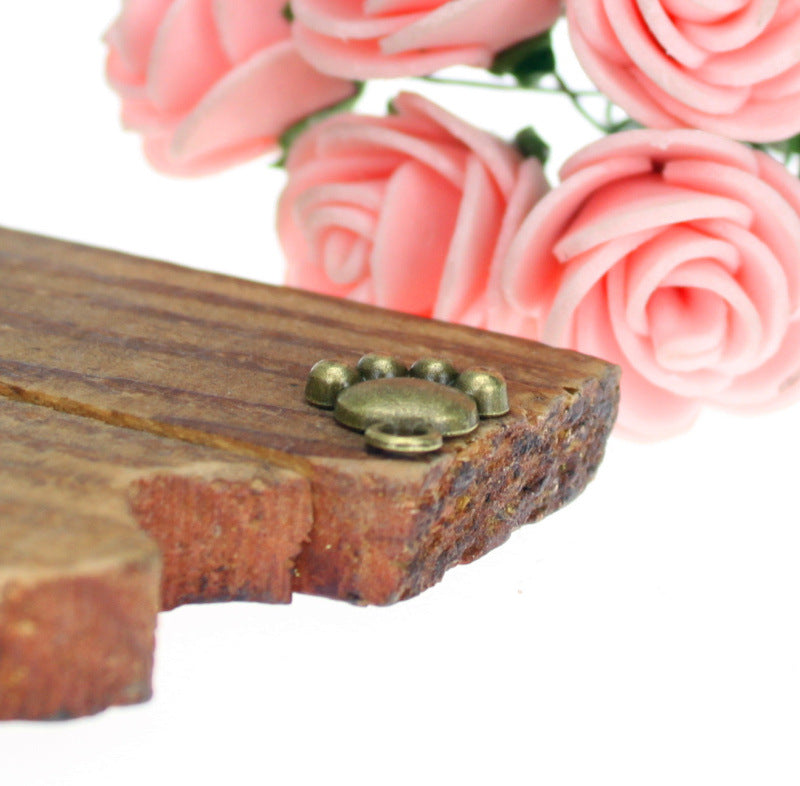 Mini Bear Paw Alloy Charm Pendant 14x13mm
