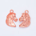 Sculpted Horse Head Metal Charms in Six Metallic Finishes view 9
