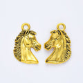 Sculpted Horse Head Metal Charms in Six Metallic Finishes view 8