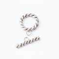 Twisted Rope Ring Toggle Clasps in Two Antique Finishes view 6