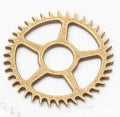Openwork Gear Charm In Antique Silver and Antique Bronze Metal Finish view 4