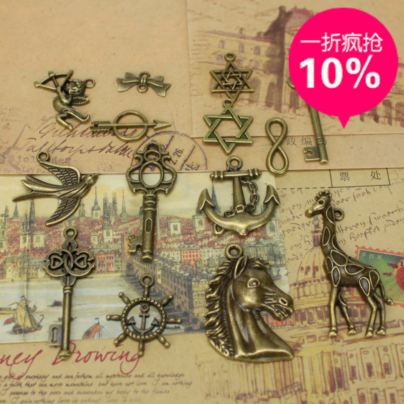 Mixed Alloy Charm Findings Assortment 100g Bag