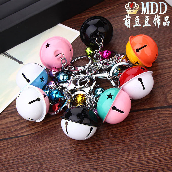 Two Tone Bell Keychain Bag Charms in Seven Color Combinations