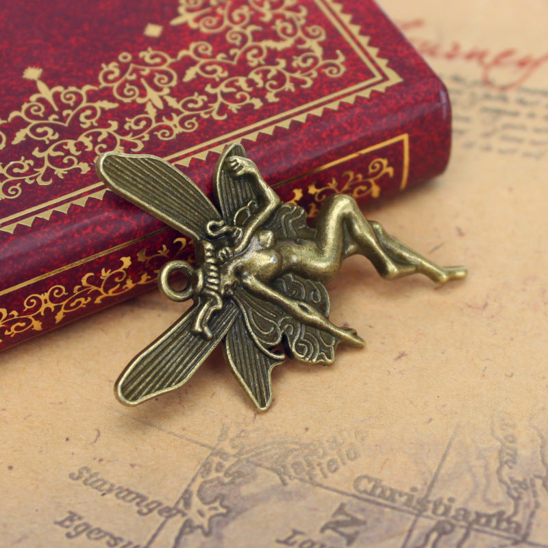 43x29mm Butterfly Angel Alloy Charm Pendant