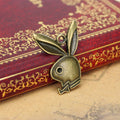 28x19mm Long-Eared Rabbit Alloy Charm Pendant