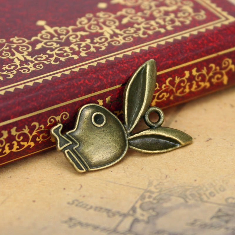 28x19mm Long-Eared Rabbit Alloy Charm Pendant