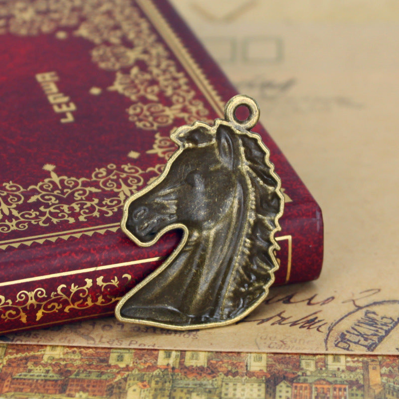 41x28mm Alloy Horse Head Charm Pendant