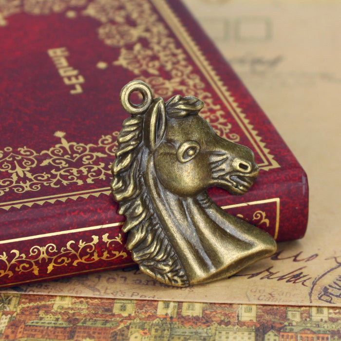41x28mm Alloy Horse Head Charm Pendant