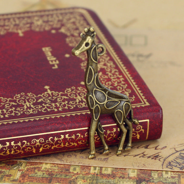 53x21mm Giraffe Alloy Charm Pendant