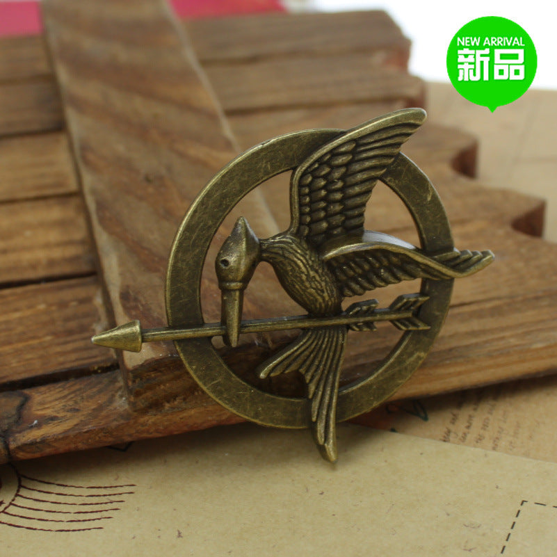 44mm Bird Arrow Skull Alloy Charm Pendant