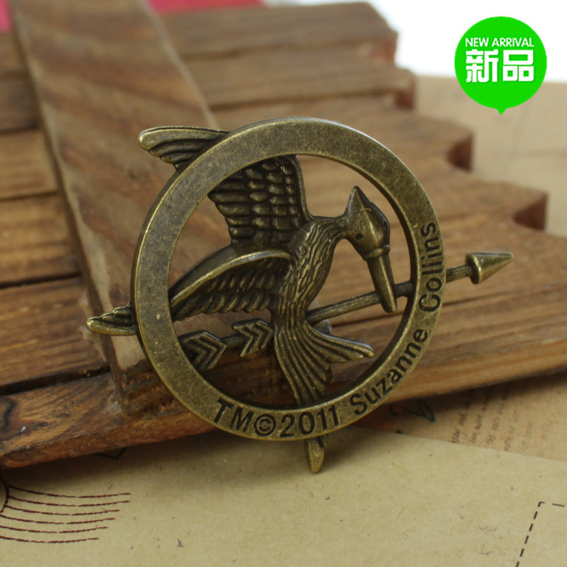 44mm Bird Arrow Skull Alloy Charm Pendant