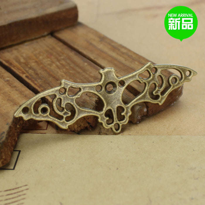 Vintage Hollow Bat Alloy Charm Pendant 63x22mm