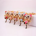 Rhinestone Tiger Keychain With Split Ring And Lobster Clasp view 11