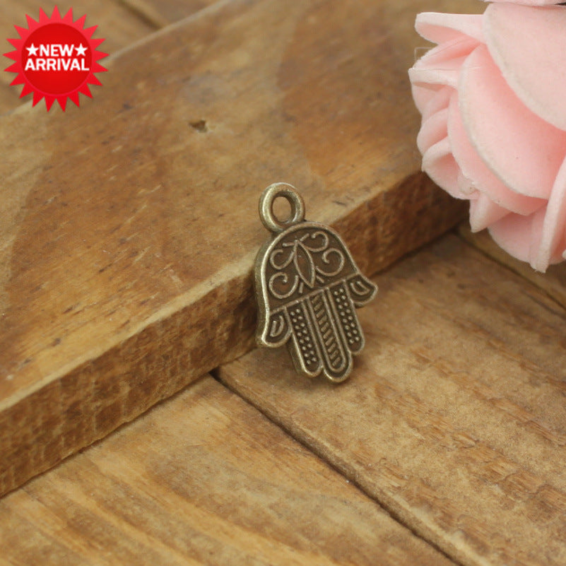 Double-Sided Buddha Hand Alloy Charm Pendant