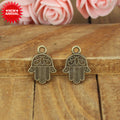 Double-Sided Buddha Hand Alloy Charm Pendant