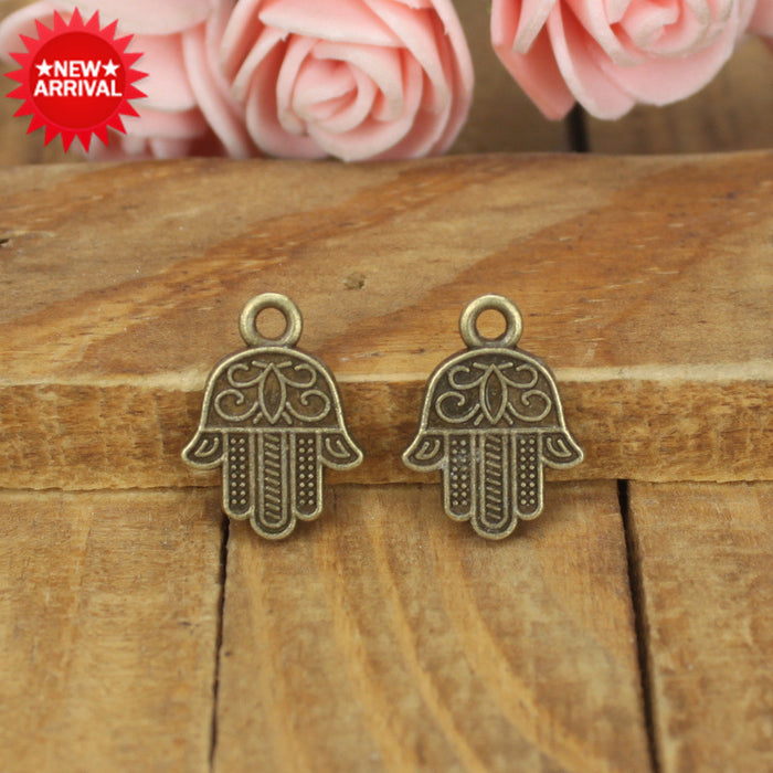 Double-Sided Buddha Hand Alloy Charm Pendant