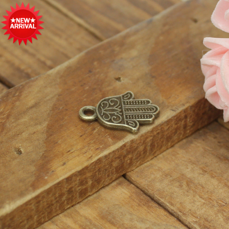 Double-Sided Buddha Hand Alloy Charm Pendant