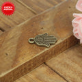 Vintage Hamsa Hand Charm Metal Jewelry Component, 3 Finish Options view 3