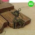 Double-Sided Donkey Alloy Charm Pendant 39x30mm