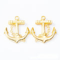 Nautical Chain Detail Anchor Metal Charms in Four Finishes view 7