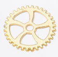Five Spoke Gear Metal Charms in Five Finishes for Jewelry Making view 9