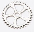 Five Spoke Gear Metal Charms in Five Finishes for Jewelry Making view 7