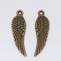 Textured Angel Wing Metal Charms in Five Finishes for Jewelry Making view 10