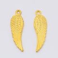 Textured Angel Wing Metal Charms in Five Finishes for Jewelry Making view 9