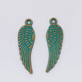 Textured Angel Wing Metal Charms in Five Finishes for Jewelry Making view 7