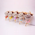 Rhinestone Cartoon Monkey Metal Keychain In Five Colors view 4