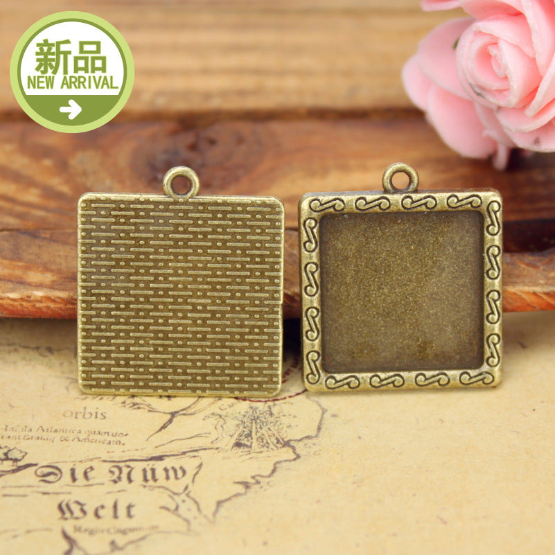 20mm Scalloped Square Cabochon Tray Bezel Setting