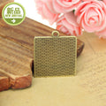 Square Floral Edge Pendant Tray Jewelry Making Component view 3