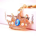 Rhinestone Crown Zinc Alloy Car Keychain and Purse Bag Charm