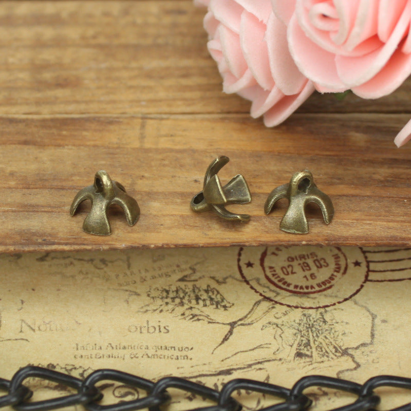 8mm Alloy Bead Cap Pendant Bail Jewelry Findings