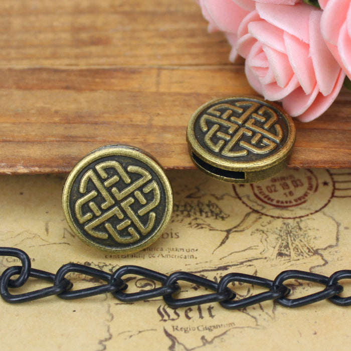 18mm Large Hole Alloy Bead for DIY Bracelets