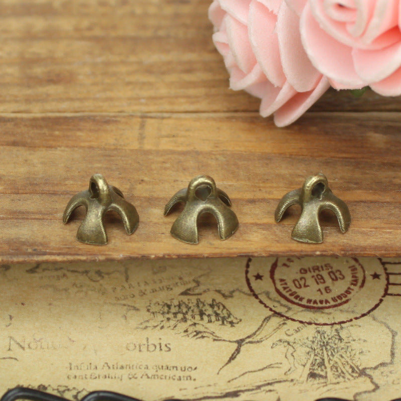 8mm Alloy Bead Cap Pendant Bail Jewelry Findings