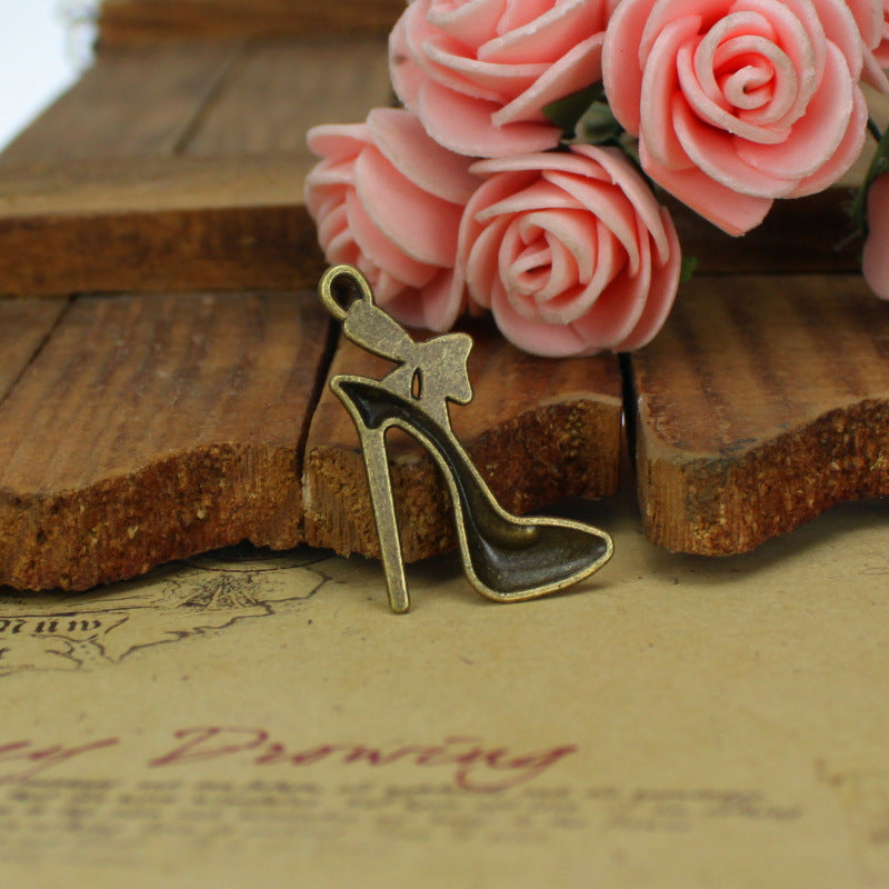 30x20mm High Heel Shoe Alloy Charm Pendant