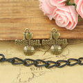 Basketball Letter Alloy Charm Pendant 21x20mm