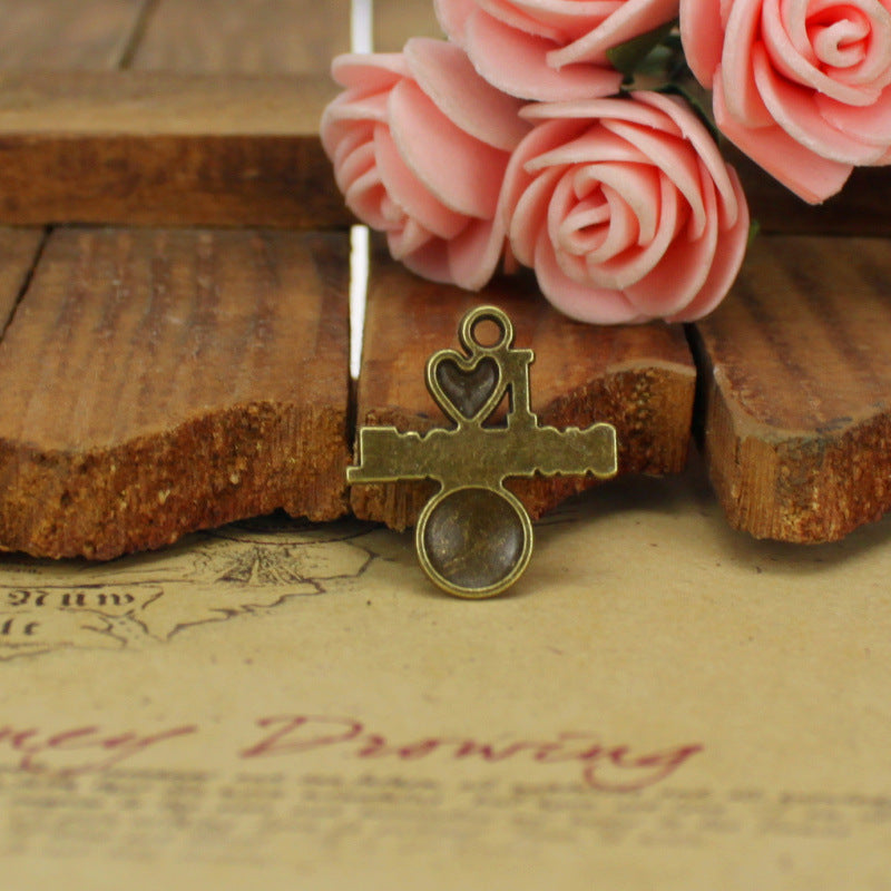 Basketball Letter Alloy Charm Pendant 21x20mm